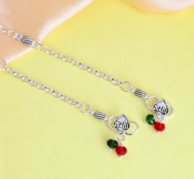 Vibrant Veils Silver Replica Mahi Heer Anklet