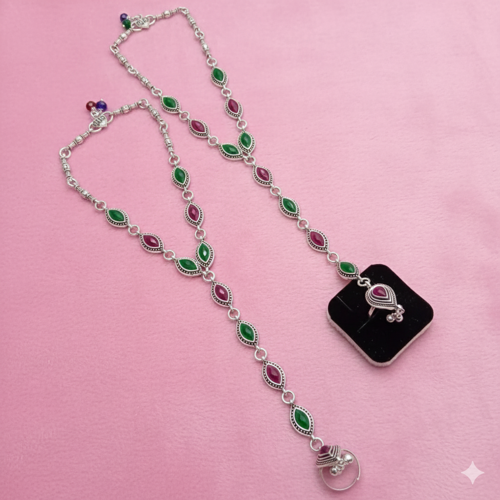 VIBRANT VEILS Gitanjali Toe-Ring Anklet