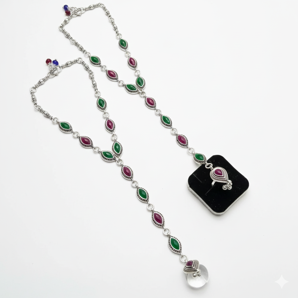 VIBRANT VEILS Gitanjali Toe-Ring Anklet