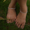 Vibrant Veils Floral Charm Anklet