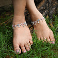 Vibrant Veils Dainty Artisan Nature's Muse Peacock Charm Anklet
