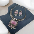 Vibrant Veils Antique Elephant Design Hasali Necklace Set Best Vintage Jewelry