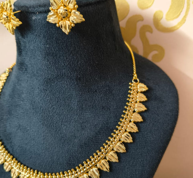Temple Inspired Rani Haar – South Indian Style Brass Necklace