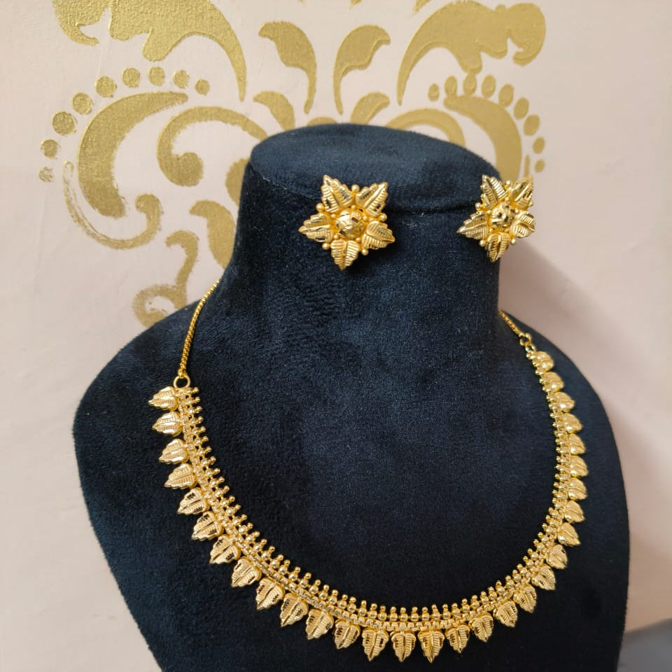 Temple Inspired Rani Haar – South Indian Style Brass Necklace