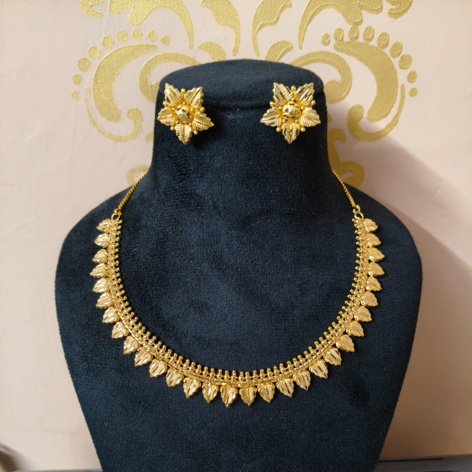 Temple Inspired Rani Haar – South Indian Style Brass Necklace