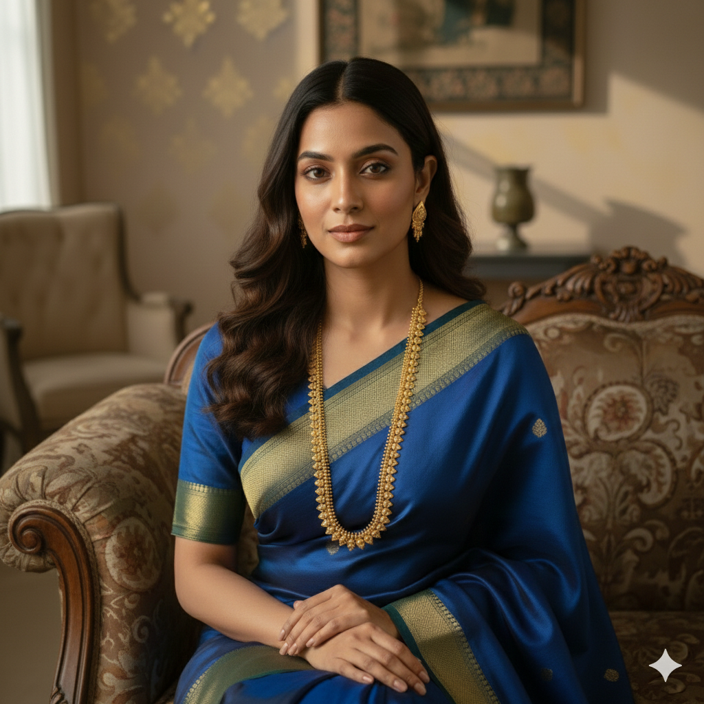 Vibrant Viels long Rani Haar – Grand Bridal Statement Necklace