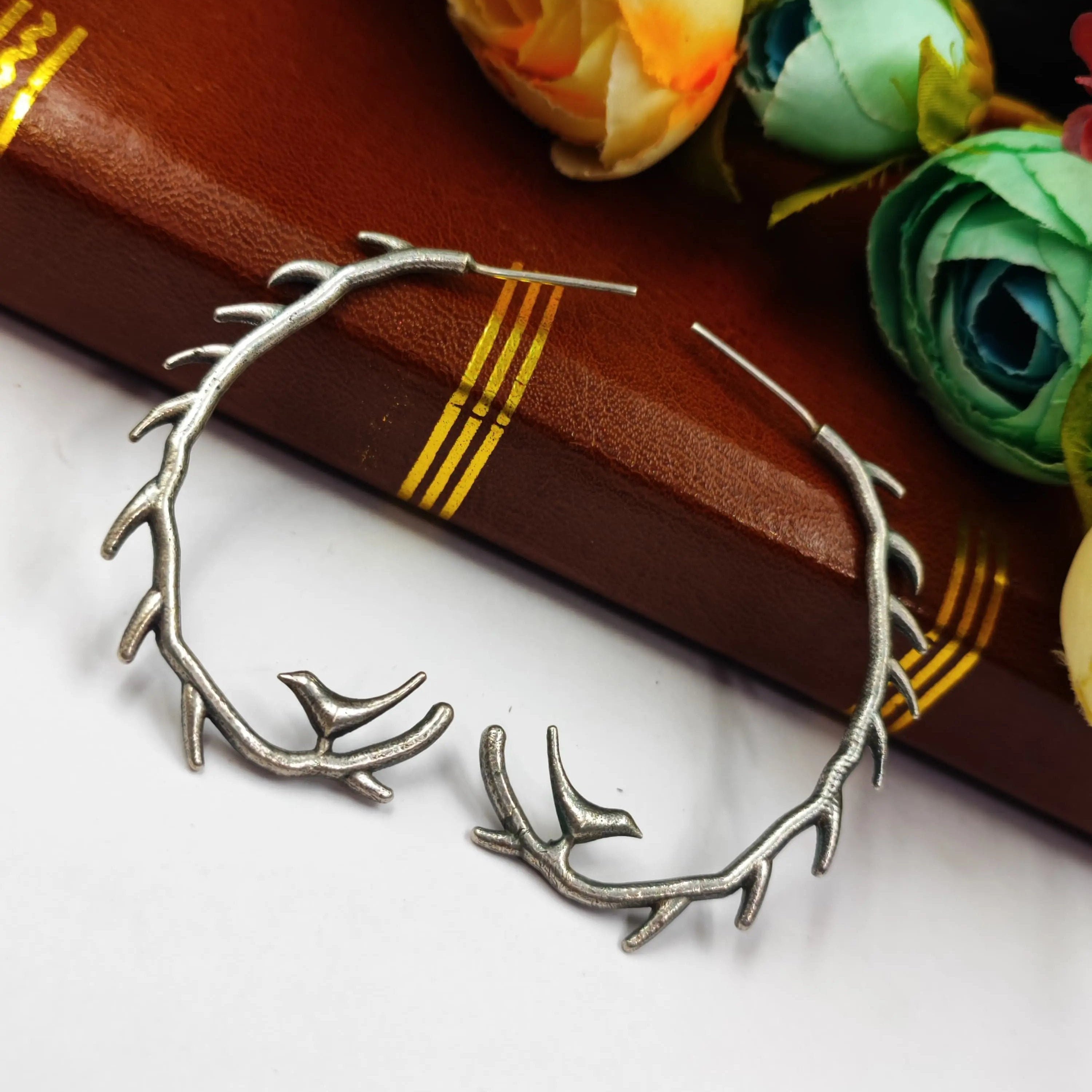 Silver Look a Like Bird-Inspired Earrings | Best Birds Lover Jewelry Vibrant Veils Inc