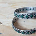 Vibrant Veils Designer Silver Oxidised Bangle ( Chudi )