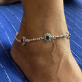 VIBRANT VEILS Dewdrop Charm Anklet