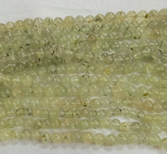 Prehnite Gemstone Round Beads ( 6 mm to 10 mm)