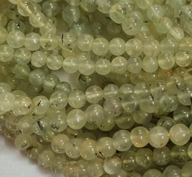 Prehnite Gemstone Round Beads ( 6 mm to 10 mm)