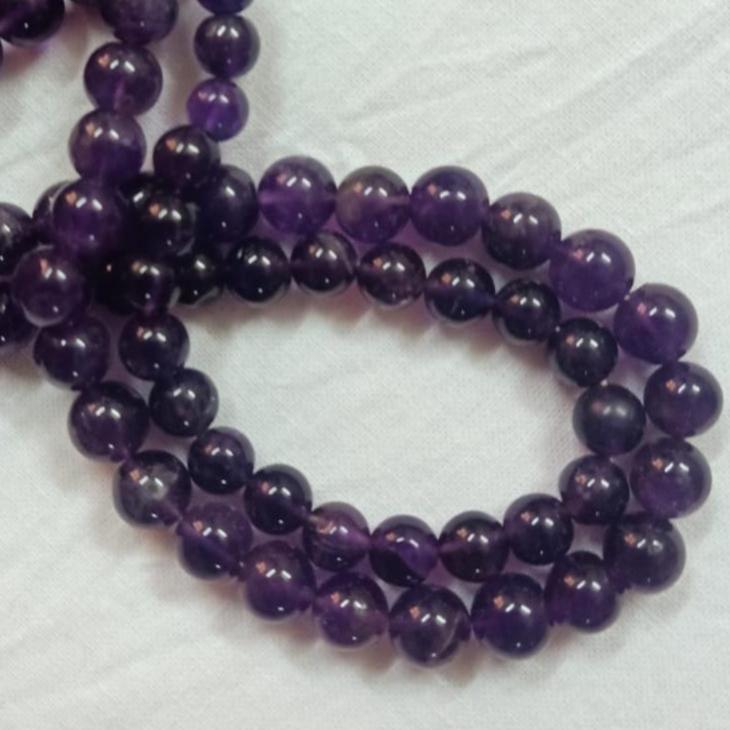 Amethyst Stone Round Beads  ( 6, 7, 8, 9, 10 mm)