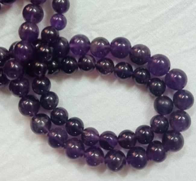 Amethyst Stone Round Beads  ( 6, 7, 8, 9, 10 mm)