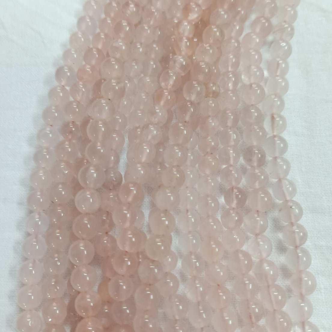 Rose Quartz Gemstone Round Beads (6mm to 10mm)