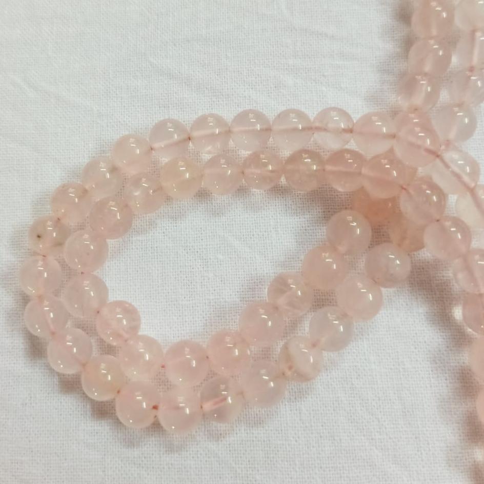 Rose Quartz Gemstone Round Beads (6mm to 10mm)