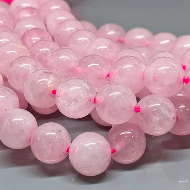 Rose Quartz Gemstone Round Beads (6mm to 10mm)